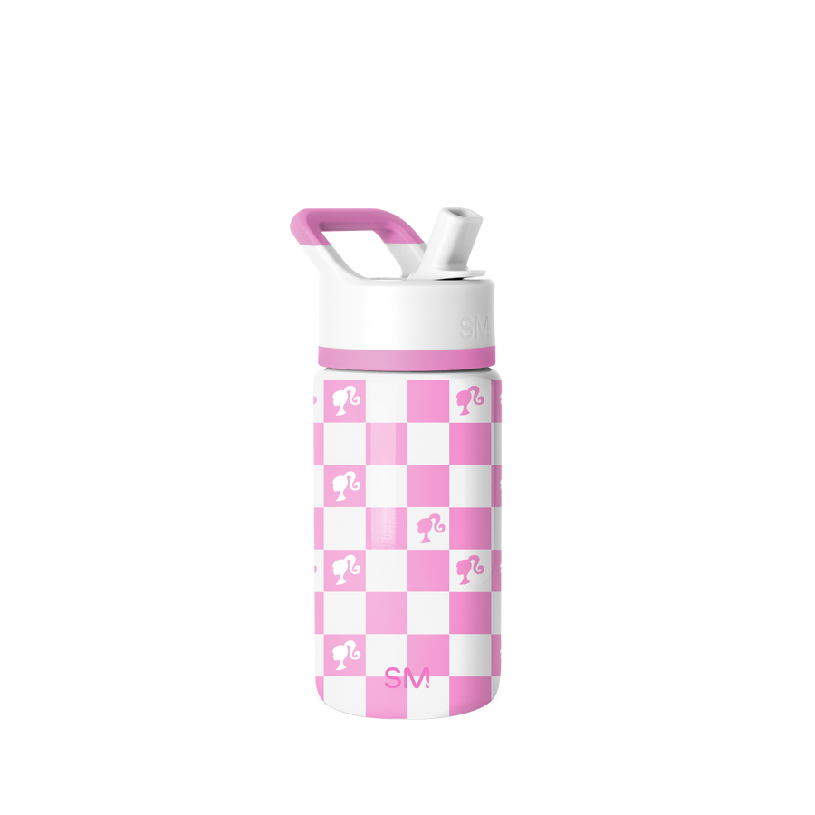 Summit Kids Water Bottle with Straw Lid - 14oz - Barbie Checkmate / Straw / SM2